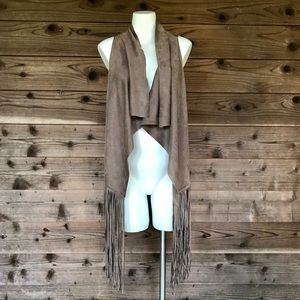 Do Everything In Love Faux Suede Fringe Vest